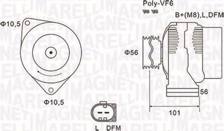 Magneti Marelli 063731689010 - Alternator autospares.lv