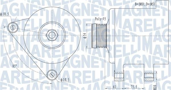 Magneti Marelli 063731631010 - Alternator autospares.lv