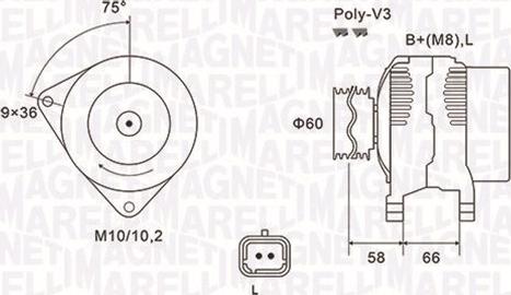 Magneti Marelli 063731637010 - Alternator autospares.lv