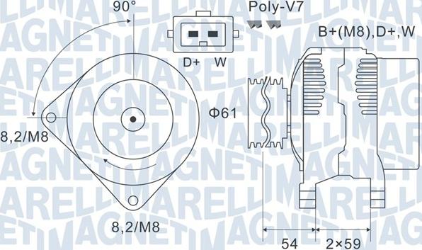 Magneti Marelli 063731143010 - Alternator autospares.lv