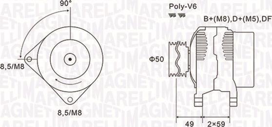 Magneti Marelli 063731147010 - Alternator autospares.lv