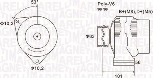 Magneti Marelli 063731152010 - Alternator autospares.lv