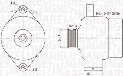 Magneti Marelli 063731890010 - Alternator autospares.lv