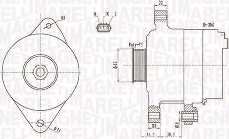 Magneti Marelli 063731893010 - Alternator autospares.lv