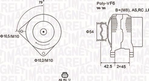 Magneti Marelli 063731865010 - Alternator autospares.lv