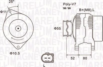 Magneti Marelli 063731837010 - Alternator autospares.lv