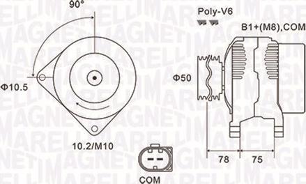 Magneti Marelli 063731825010 - Alternator autospares.lv