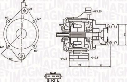 Magneti Marelli 063731367010 - Alternator autospares.lv