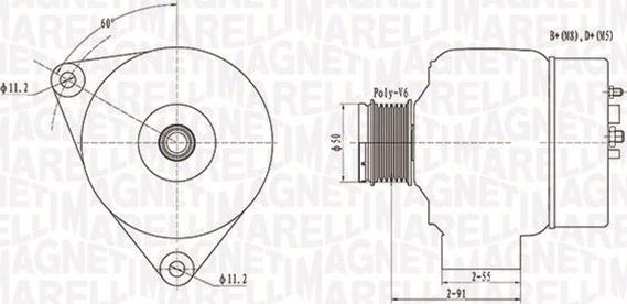 Magneti Marelli 063731300010 - Alternator autospares.lv