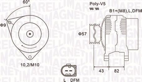 Magneti Marelli 063731759010 - Alternator autospares.lv