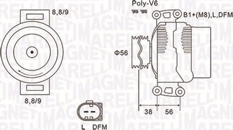 Magneti Marelli 063731754010 - Alternator autospares.lv