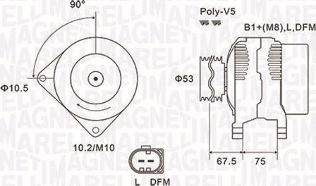 Magneti Marelli 063731756010 - Alternator autospares.lv