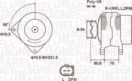 Magneti Marelli 063731757010 - Alternator autospares.lv