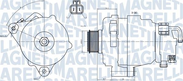 Magneti Marelli 063731708010 - Alternator autospares.lv