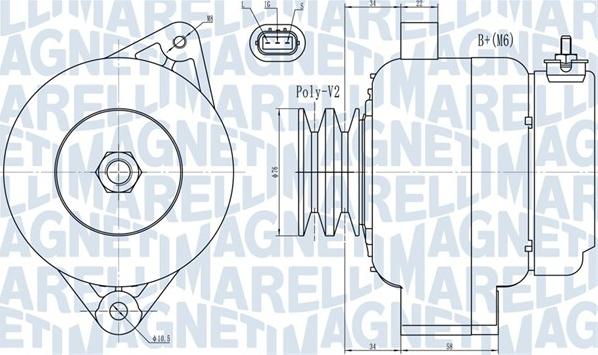 Magneti Marelli 063731724010 - Alternator autospares.lv