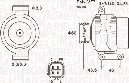 Magneti Marelli 063731726010 - Alternator autospares.lv