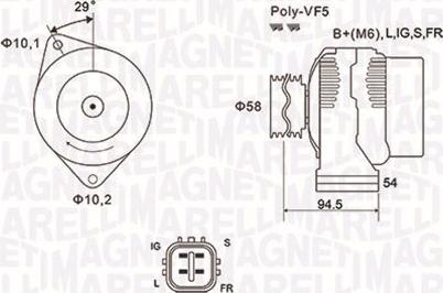 Magneti Marelli 063731721010 - Alternator autospares.lv