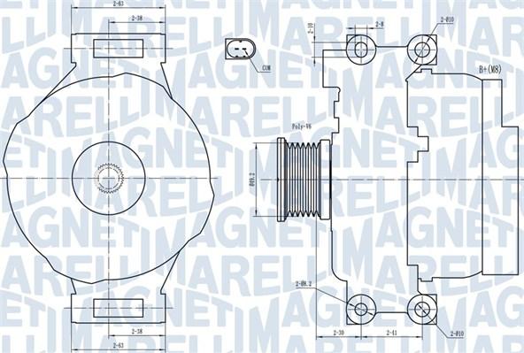 Magneti Marelli 063731773010 - Alternator autospares.lv