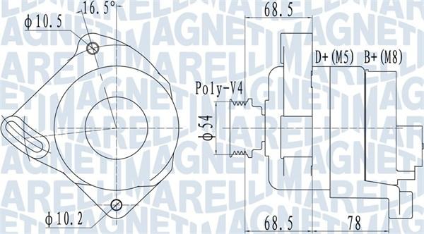 Magneti Marelli 063732094010 - Alternator autospares.lv