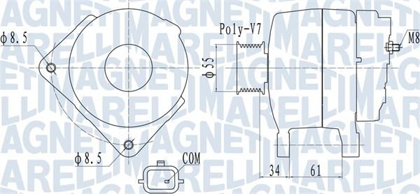 Magneti Marelli 063732054010 - Alternator autospares.lv