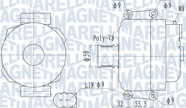 Magneti Marelli 063732055010 - Alternator autospares.lv