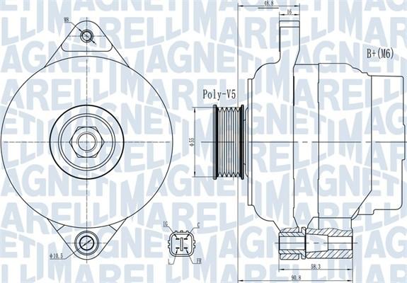 Magneti Marelli 063732004010 - Alternator autospares.lv