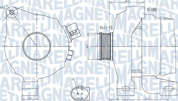 Magneti Marelli 063732001010 - Alternator autospares.lv