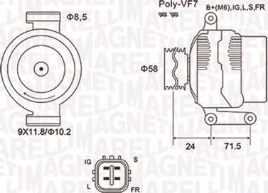 Magneti Marelli 063732036010 - Alternator autospares.lv