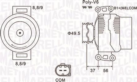 Magneti Marelli 063732038010 - Alternator autospares.lv