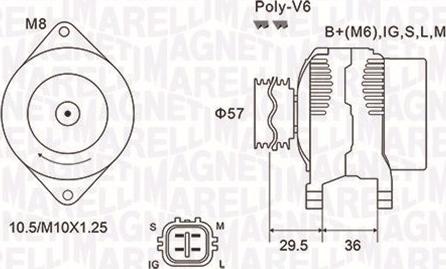 Magneti Marelli 063732102010 - Alternator autospares.lv