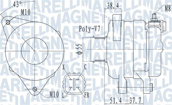 Magneti Marelli 063732121010 - Alternator autospares.lv