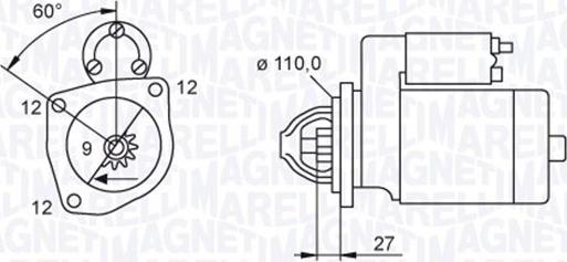 Magneti Marelli 063720039010 - Starter autospares.lv