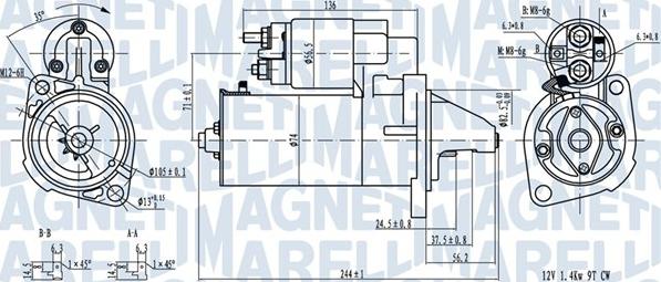 Magneti Marelli 063720282010 - Starter autospares.lv