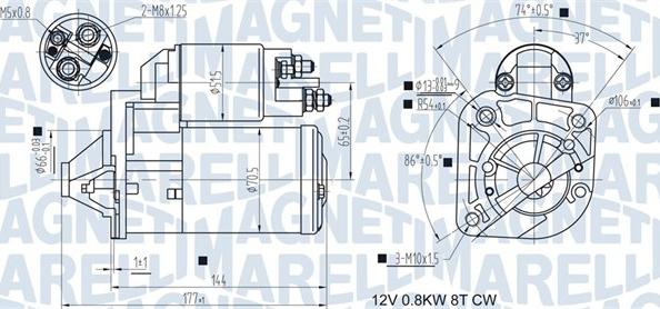 Magneti Marelli 063721442010 - Starter autospares.lv