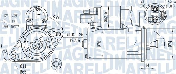 Magneti Marelli 063721450010 - Starter autospares.lv