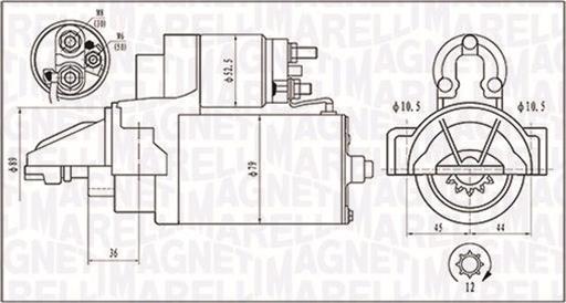 Magneti Marelli 063721421010 - Starter autospares.lv