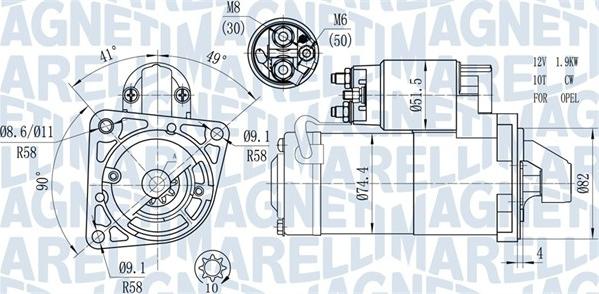 Magneti Marelli 063721428010 - Starter autospares.lv