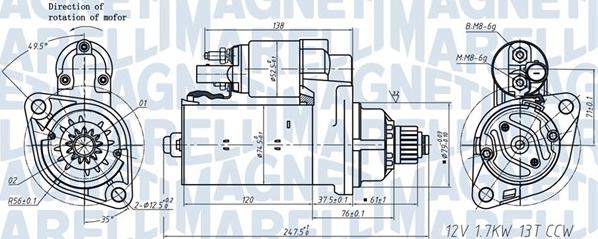 Magneti Marelli 063721508010 - Starter autospares.lv