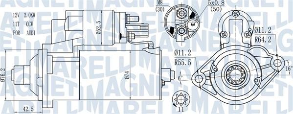 Magneti Marelli 063721512010 - Starter autospares.lv