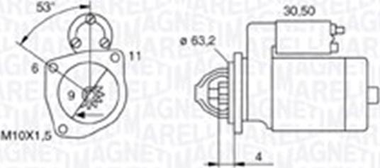 Magneti Marelli 063721057010 - Starter autospares.lv