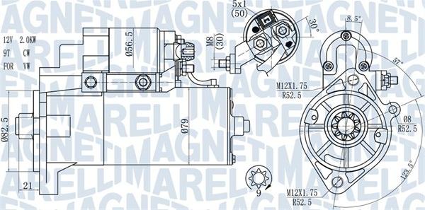 Magneti Marelli 063721165010 - Starter autospares.lv