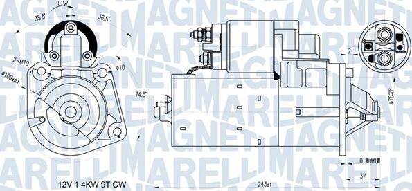 Magneti Marelli 063721398010 - Starter autospares.lv