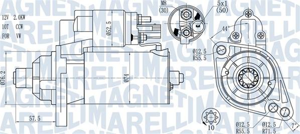 Magneti Marelli 063721397010 - Starter autospares.lv