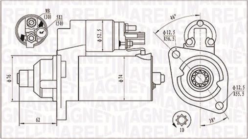 Magneti Marelli 063721323010 - Starter autospares.lv