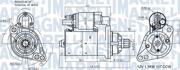 Magneti Marelli 063721322010 - Starter autospares.lv