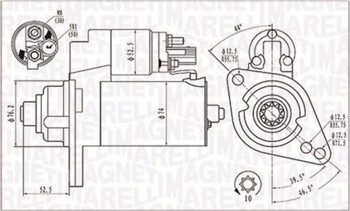 Magneti Marelli 063721293010 - Starter autospares.lv