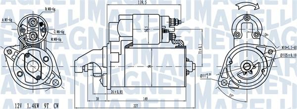 Magneti Marelli 063721256010 - Starter autospares.lv