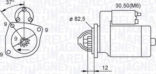 Magneti Marelli 063721264010 - Starter autospares.lv