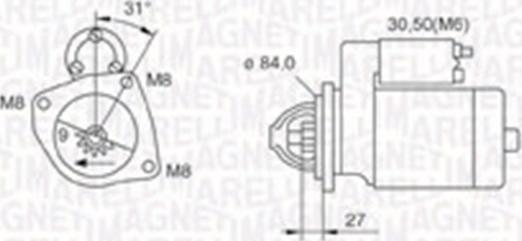 Magneti Marelli 063721203010 - Starter autospares.lv