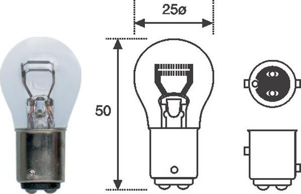 Magneti Marelli 008528100000 - Bulb, stop light autospares.lv